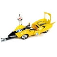 thumbnail image 2 of Shooting Star #9 Yellow and Racer X Figurine "Speed Racer" Anime Series 1/18 Diecast Model Car by Auto World, 2 of 11