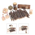 thumbnail image 4 of Guinea Toys Chinchilla Hamster Rat Toys, Bunny Gerbil Molar Natural Wooden Dumbells Exercise Bell Roller Small 4, 4 of 5