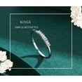 thumbnail image 3 of Womens S925 Sterling Silver Ring With Micro Set Diamonds Gold Plated Inlaid Gemstones For Her Anniversary Band, 3 of 5