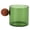 Green, variant on Riousery Premium High Borosilicate Glass Coffee Cup Heatproof Tea Mug with Unique Wooden Ball Handle for Office Home Bar Party Daily Use, 120ml / 4 fl oz Capacity, Eco-Friendly Drinkware, Transparent