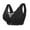 Black, variant on Women's Deep V Traceless Latex Gathered Breathable Adjustable Sexy Bra Green 44