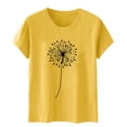 thumbnail image 5 of Liquidation d'Économies d'Été Iumwxz Tunique Coupe Classique T-Shirt d'Été Décontracté Hauts pour Femmes T-Shirt Graphique Floral Hauts T-Shirt à Manches Courtes Col Rond Hauts pour Dames Offres Hebdomadaires Date, 5 of 5