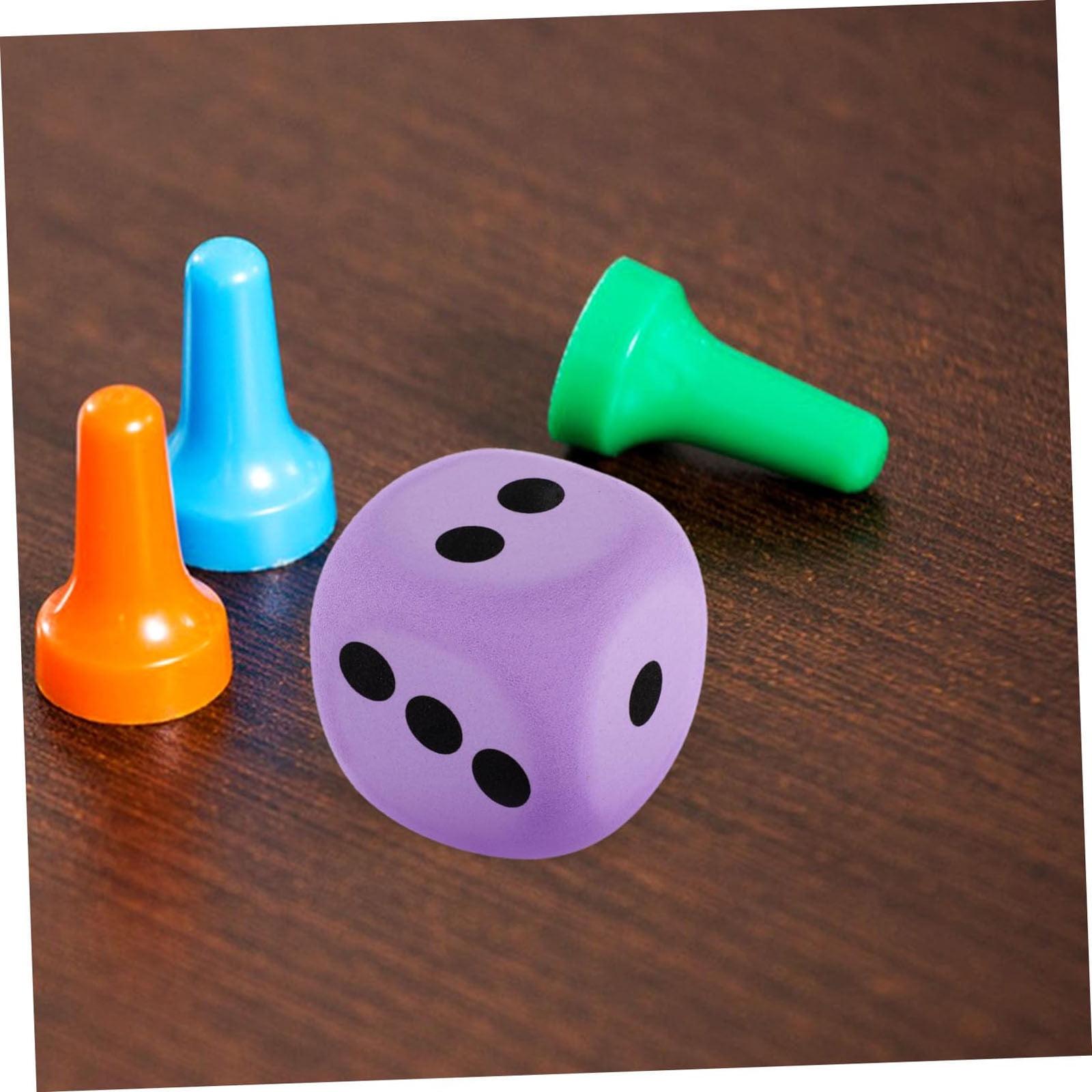 Gqtwoy Big Foam Dice for Games, Soft EVA Foam Dice for Table Games, EVA Dice for Party Props, Educational Dice for Board Games, Purple Dice