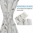 thumbnail image 4 of Vintage Botanical Door Curtains for Door Window, French Sidelight Front Back Door Curtains With Tieback, Birds Branch Watercolor Leaf Kitchen Rod Pocket Drapes Panel, 54"x72", 4 of 5