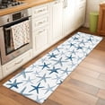 thumbnail image 2 of Navy Blue Starfish 2'x6' Runner Rugs for Hallway Kitchen Bedside Non Slip Washable, Coastal Summer Beach Ocean Watercolor Entryway Rug Runners with Rubber Backing, Long Carpet Runner for Laundry Room, 2 of 8