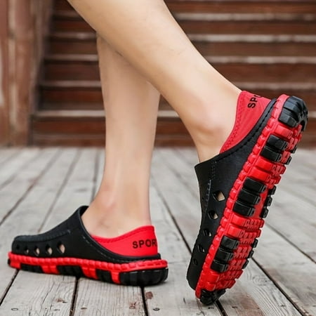 

XWQWJH Fashion Men s Garden Clogs Lightweight Comfy Clogs Out Non-Slip Garden Shoes Summer Comfortable Arch Support Clogs-41