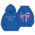 thumbnail image 1 of Chandail en Molleton à Manches Longues pour Filles Imprimé à Capuche Col Rond Mignon Chandail Coupe Décontractée Vêtements d'Hiver pour Filles 9-10 Ans, 1 of 3