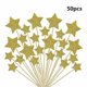 thumbnail image 1 of Juego de 50 piezas Twinkle Twinkle Little Star Cake Toppers Glitter Gold Party Cake Decoraciones Diy Glitter Mini Birthday Cak ZefeiWu 8390606879516, 1 of 1