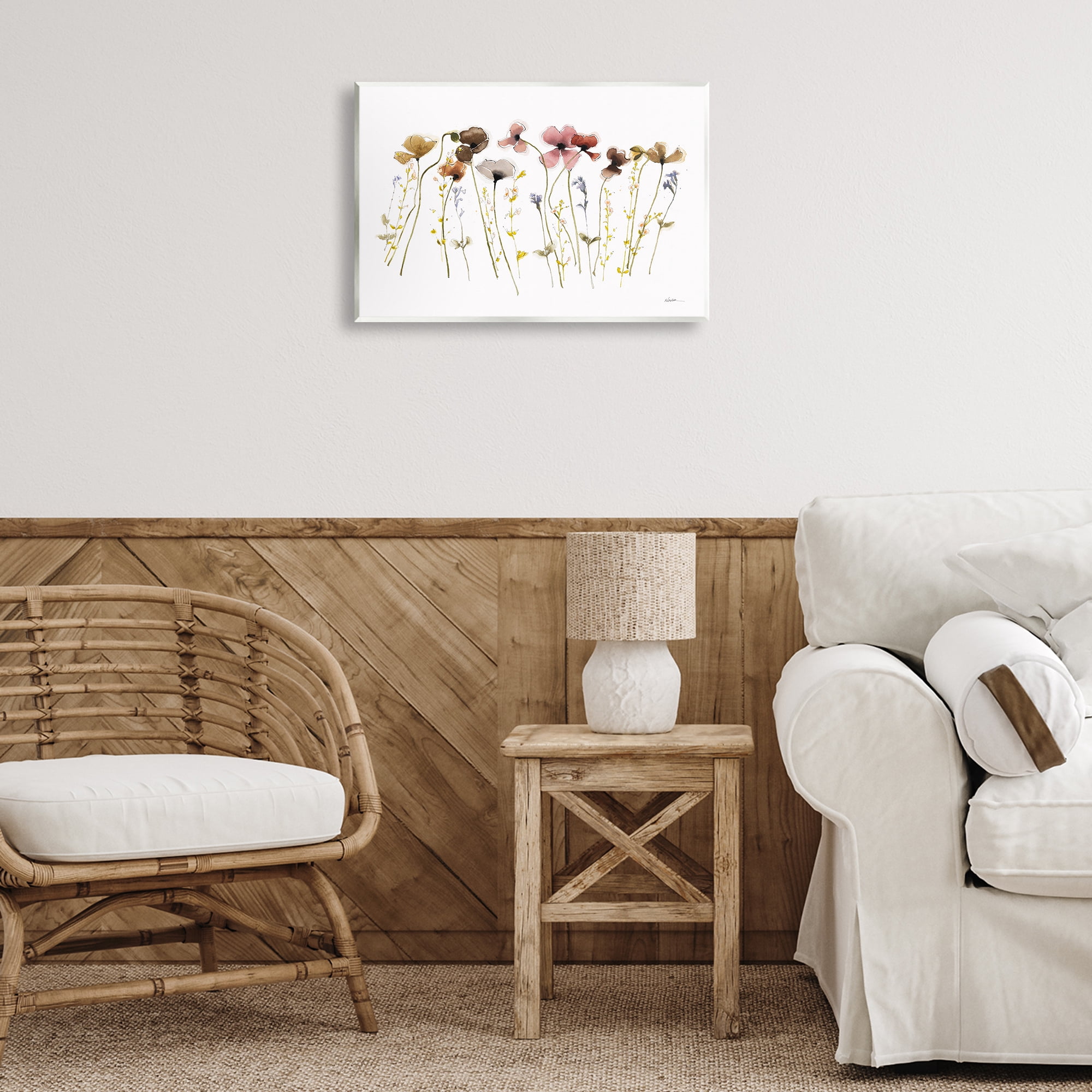 Stupell Industries Spring Poppy Sprigs Botanical & Floral Painting Unframed Art Print Wall Art, 19 x 13