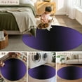 thumbnail image 6 of 8ft Round Rug, Purple Black Ombre Non-Skid Rubber Backing Large Area Rugs - Living Room Bedroom Home Office, Gradient Contemporary Abstract Art Indoor Floor Mat Carpets Washable Rug, 6 of 9