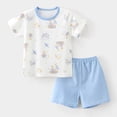 thumbnail image 2 of Kogui Girl Pajamas Girls Pajamas Set 2 Piece Button Down Pjs Soft Ruffle Sleepwear Loungewear Size 7-8 (Blue,7-8 Years), 2 of 6