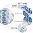 thumbnail image 3 of Blue Fish Coastal Bathroom Shower Curtains with 12 Hooks Polyester Waterproof Shower Curtain for Stalls and Bathtubs Nautical Seaside Ocean Summer Sea Decorative Bathroom Privacy Curtain 72x84 Inches, 3 of 9