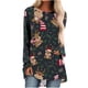 thumbnail image 2 of Pntutb Mujeres Casual Manga Larga Cuello Redondo tops Blusa Suelta Navidad Impreso Camisas Pntutb Pntutb-5, 2 of 5