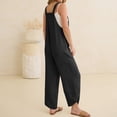 thumbnail image 4 of Women's Casual Loose Bib Jumpsuit Wide Leg Sleeveless Pocket Overall Romper, 4 of 6