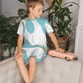 thumbnail image 4 of Fotbe Three White Geese Pijama Estampada de 2 Piezas para Niños – Ropa de Dormir de Manga Corta Cómoda para Niños y Niñas, Camiseta y Shorts de Algodón-Small, 4 of 6