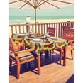 thumbnail image 2 of Fsddascl Burnt Orange Yellow Outdoor Tablecloth - 60x102 Inch Rectangle Dining Table Cover, Ethnic Flowers Modern Abstract Waterproof Outdoor Table Cloth with Umbrella Hole & Zipper for Picnic/Patio, 2 of 7