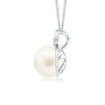thumbnail image 2 of ANGARA Freshwater Cultured Pearl Solitaire Pendant with Diamond in 925 Sterling Silver for Women | June Birthstone, Birthday, Anniversary, Jewelry Gift for Women | Pearl Necklace, 2 of 8