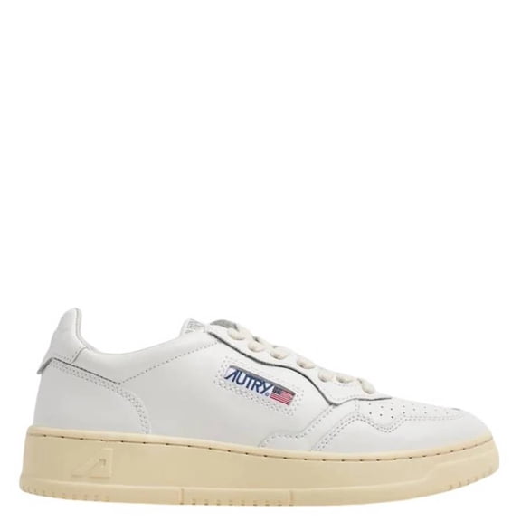 Autry Medalist Low Sneakers In White Leather, Brand Size 40 ( US Size 7 )