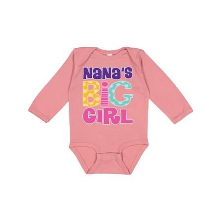 

Inktastic Nana s Big Girl Gift Baby Girl Long Sleeve Bodysuit