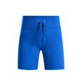thumbnail image 5 of Abcnature Plus Size Shorts, Womens Athletic Shorts, Women Fashion Casual Solid Color High Waist Elastic Yoga Shorts, Comfy Beach Shorts, Yoga Pants, Cycling Sport Shorts Blue M, 5 of 5