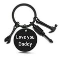 thumbnail image 2 of Ziurtnc Father Day Keychain If Dad Can't Fix It Stainless Steel Hammer Screwdriver Wrench Dad Tools Mechanic Dad Decorative Key Tags, 2 of 8