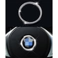 thumbnail image 1 of 2 piezas de cubierta de logotipo de volante de BMW compatible, accesorio interior, 1 of 5