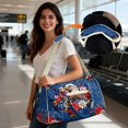 thumbnail image 3 of Garronmavis Patriotic Eagle Large Quilted Duffle Bag for Women, 250th USA Theme Weekender Travel Carry On Bag, Overnight Gym Dance Tote with Zipper Pockets, 3 of 7