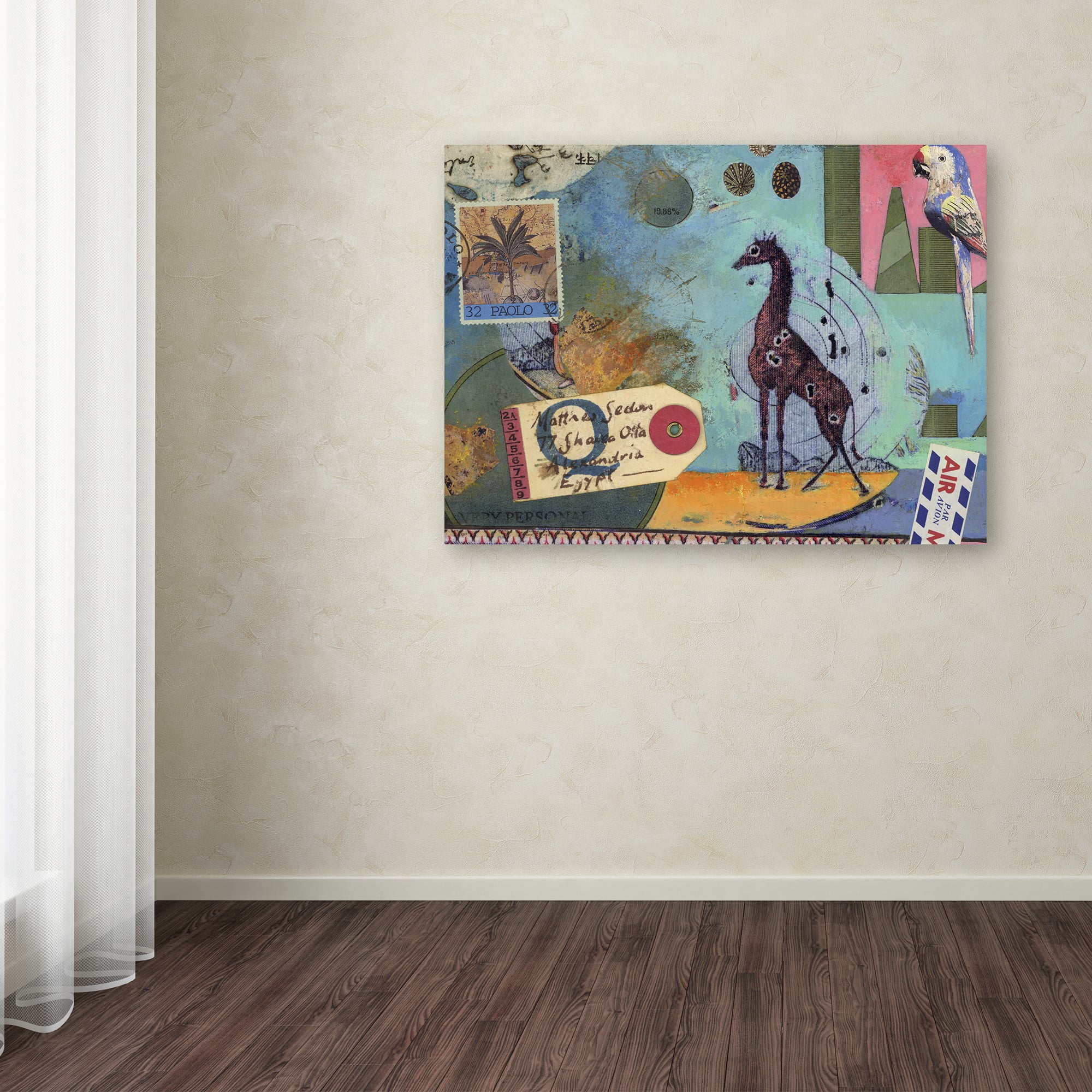 Trademark Fine Art 'Giraffe' Canvas Art by Nick Bantock