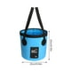 thumbnail image 2 of Yuarrent Cubo de agua plegable de PVC, resistente al agua, lavabo, senderismo, de coches, contenedor organizador con asa, accesorios Pescar Azul 12L Yuarrent OD022092-01, 2 of 6