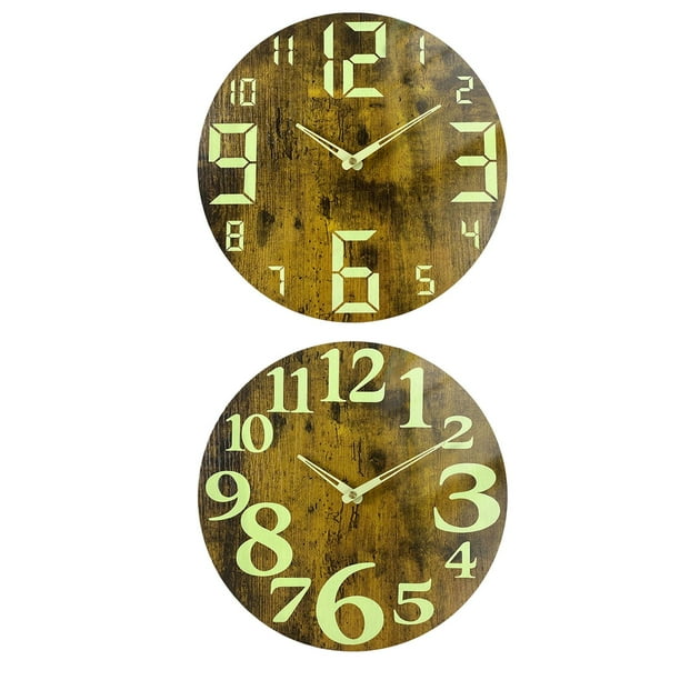 Reloj de Pared Moderno y Sofisticado, Silencioso, 12''/30cm Estilo A y Estilo F