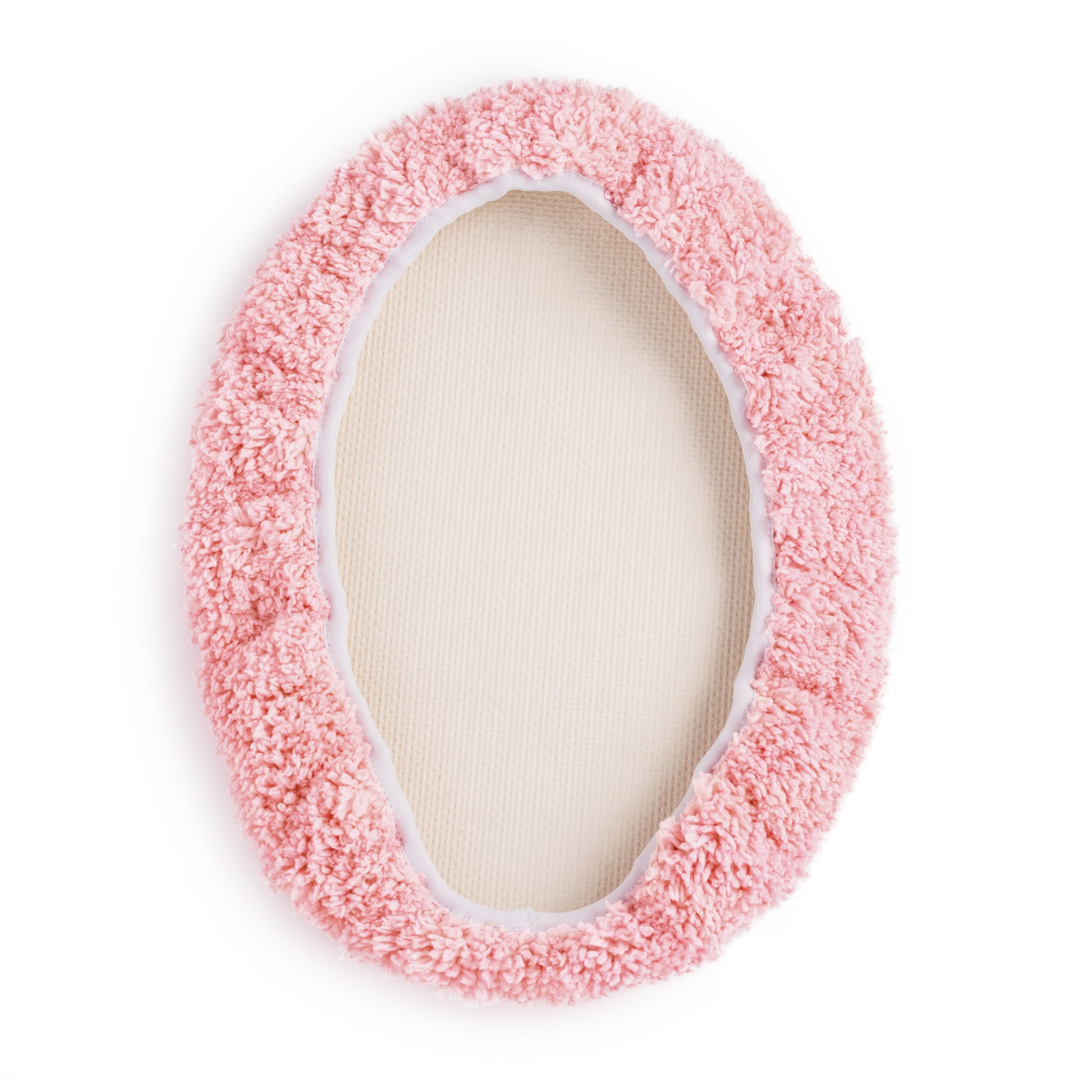 Mainstays Basic Polyester Toilet Lid Cover, Pink, 19" x 22"