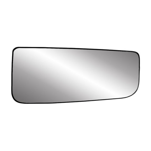 80309 - Fit System Passenger Side Non-heated Mirror Glass w/ backing plate, Ford F150 15-18, towing mirror bottom lens, 3 3/ 4"x 8 5/ 16" x 8 1/ 2"