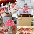 thumbnail image 4 of XJGHHSY Valentine Table Runner, Red Lace Table Runner with 2 Placemats, 13 x 72" Valentine Table Runner, Red Love Heart Print Valentine Runners for Tables Party Wedding Valentine Day Decorations,Red, 4 of 7