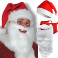thumbnail image 2 of 1 Juego de sombreros de Navidad para adultos y niños, gorros rojos de Papá Noel, máscara de Navidad, gorros de Año Nuevo, decoración de fiesta para niños y niñas, Navidad, 2 of 4