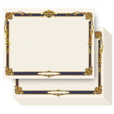 Kidepoch Gold Foil Border Certificate Paper, with Laser and Inkjet Printer, 8.5" x 11", 30 Count