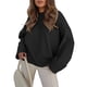 thumbnail image 2 of Suéter Informal de Punto Afelpado de Larga Extragrande para Mujer, Ropa de Otoño Negro L, 2 of 8