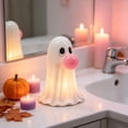 thumbnail image 4 of Halloween Pink Bubble Blowing Ghost Resin Figurine,Funny Cute Tabletop Indoor Decor for Party Bedroom Table Shelf Anniversary Birthday, 4 of 9