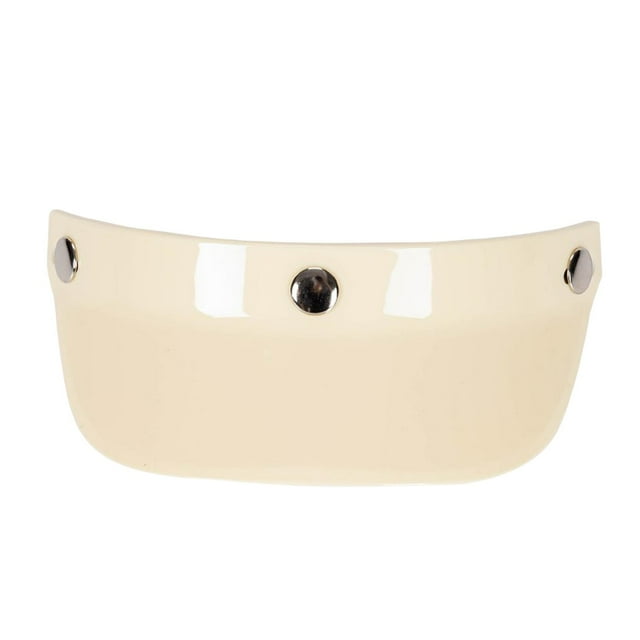 Visera universal para motocicleta, ligera, resistente al polvo, PC, 3 cierres a presión. Beige