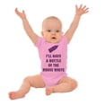 thumbnail image 3 of Bottle of House White Funny Babies Romper Boys or Girls Infant Baby Brisco Brands NB, 3 of 7