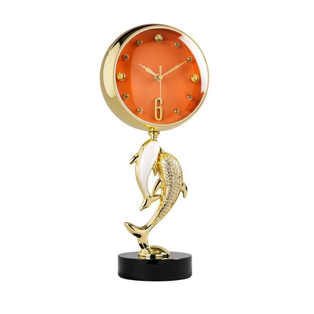 Bedroom Clock Rhinestone Seat Clock Living Room Desktop Clock Office Clock Mantel Clock Desk Clock Home Decorative Sitting Clock Pendulum