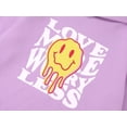 thumbnail image 4 of Serdomi Hoodie Sweatshirts for Girls -Soft Long Sleeve Pullover Shirt Stylish Purple Smiling Face Tween Size 12/14, 4 of 7