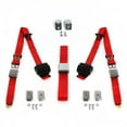 thumbnail image 1 of Chevy Impala 1958 Airplane 3 Point Red Retractable Bench Seat Belt Kit with Bracketry - 3 Belts, 1 of 1