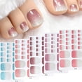 thumbnail image 5 of Glitter Toe Nail Decals Self-Adhesive Full Cover Pure Color Toe Nail Wraps, 5 of 9