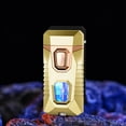 thumbnail image 2 of Chamoist Flame Lighter With 5 Flints Blue Visible Compartment Windproof Butane Gas Lighter Adjustable Soft Flame And Flame 2-in-1 Refillable Butane Lighte,Father'S Day Gifts, 2 of 2