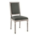 thumbnail image 2 of Modway Court French Vintage Upholstered Fabric Dining Side Chair in Natural Gray, 2 of 8