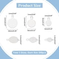 thumbnail image 2 of 600pcs 3 Sizes Flat Round Charms 6/8/10mm Blank Stamping Tag Pendants Iron Platinum, 2 of 5