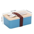thumbnail image 2 of Clearance Items,npkgvia Lunch Containers,Lunch Box,Wooden Bento Box For Microwave Double Layer Lunch Box Portable Bento Box Bento Box,Food Containers,White, 2 of 7