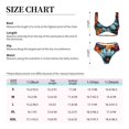 thumbnail image 2 of Kdxio Colorful Blooming Flowers Print Women's 2 Piece High Waisted Wrap Spaghetti Strap Summer Swimsuit Bikini Set-Small, 2 of 5