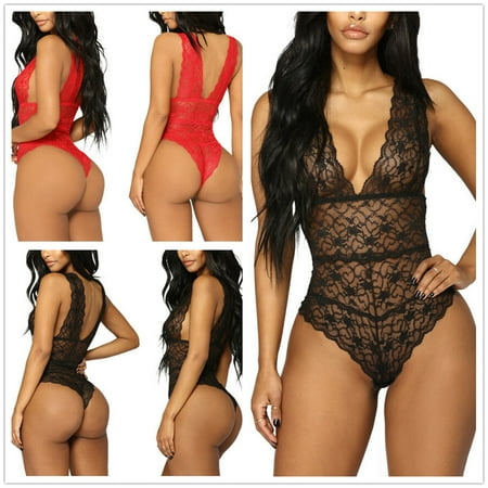 Vinyl Bustier Sexy Lingerie - New Women Ladies Sexy Lace Sheer Lingerie Bodysuit Babydoll Women Bustier Sleepwear Underwear Nightwear Playsuit