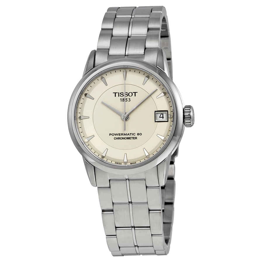 tissot luxury automatic black diamond dial men's watch